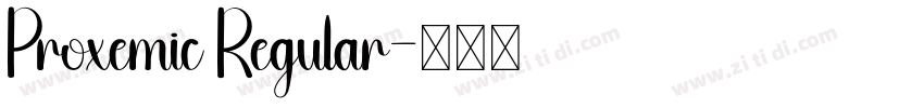 Proxemic Regular字体转换